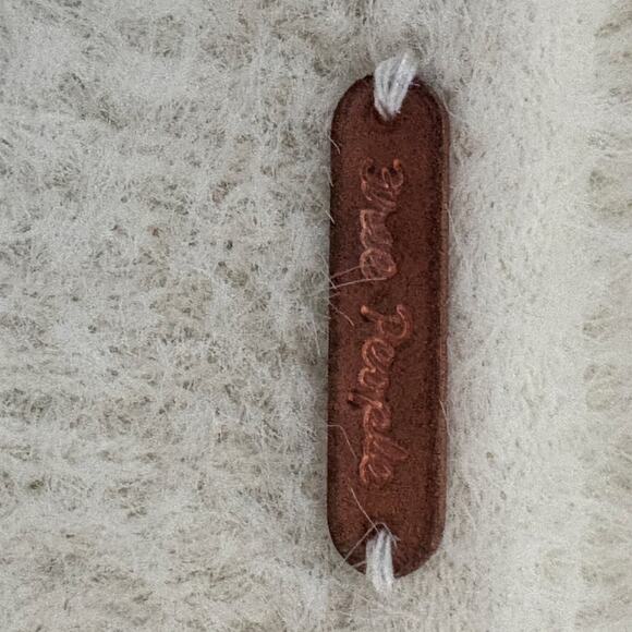 Free People Moonbeam Pullover Sweater Fuzzy 3/4 sleeve M Balletgrunge Softgirl - Picture 9 of 10